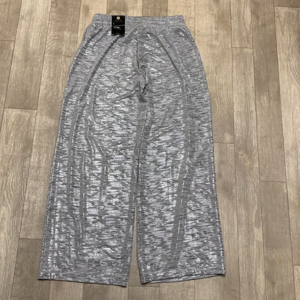 NWT JM Collection Gray‎ Silver Wide Leg Comfort Lounge Sleep Pajama Pants